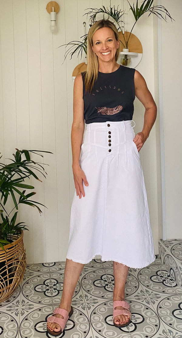 Corbin Skirt- White