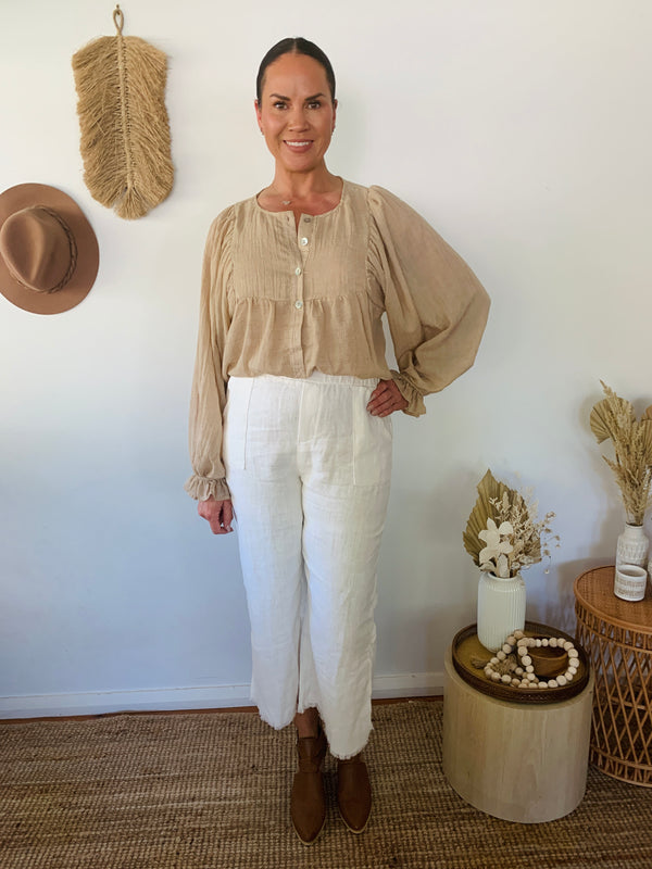 Loretta top- Beige